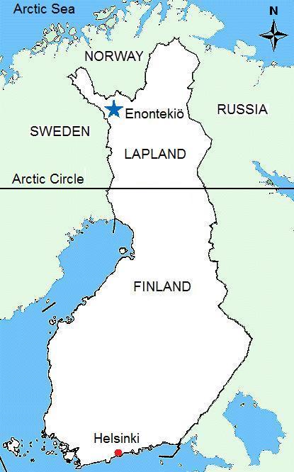 Karte aus Finnland